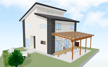 外から見た3D図面