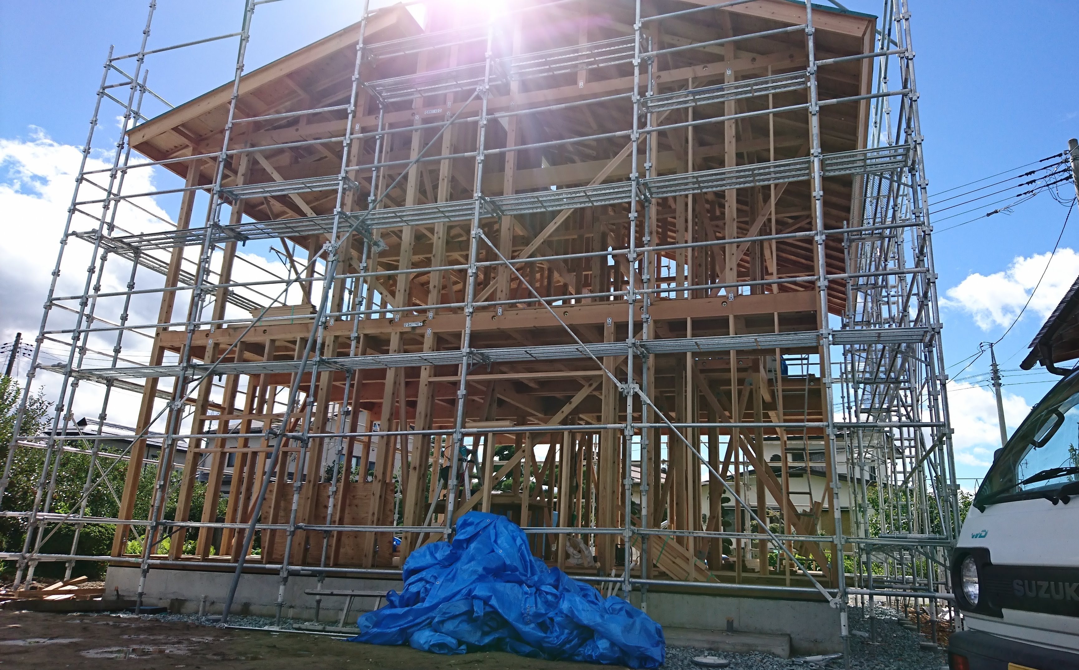 建て方完了の写真